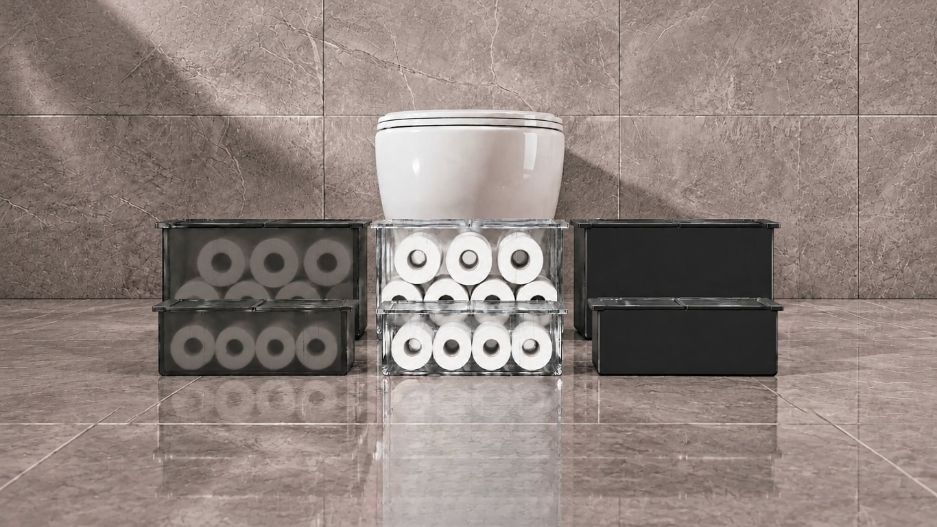 Squat n’ Roll in clear, frosted and black finishes